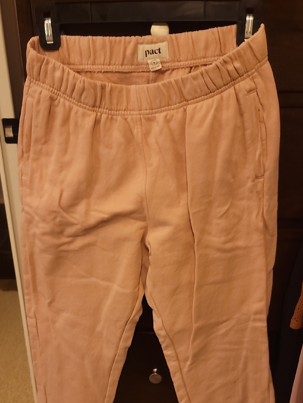 Womens Pact  Pink Elastic-Waist Joggers Size Small